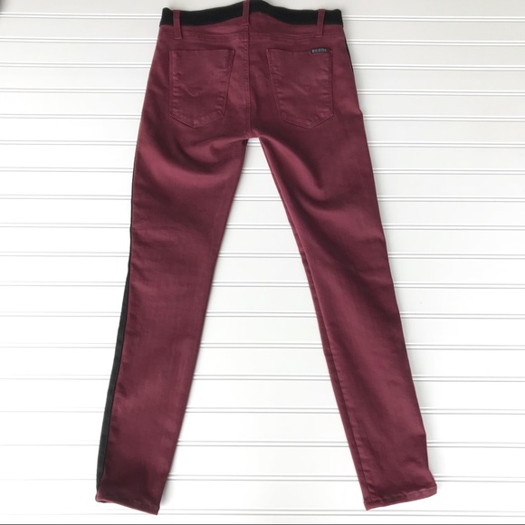 Hudson LeeLoo Super Skinny Tuxedo Pants Maroon, 24 - Picture 5 of 8